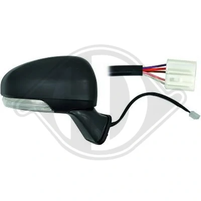 Bilde av Sidespeil Diederichs 6636124 høyre grunnet konveks, for elektrisk speiljustering, komplett speil TOYOTA: Prius III Hatchback