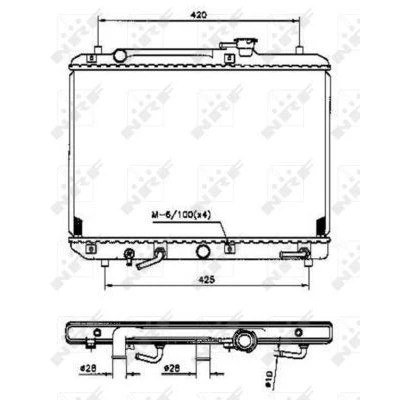 Bilde av NRF 53208 Radiator Aluminium 518 350 16 Kjøleribber loddet