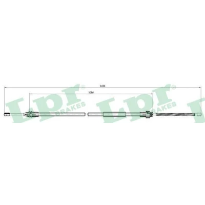 Bilde av LPR C0684B Bremsekabel 1410/1085 Trommelbrems RENAULT: CLIO 2