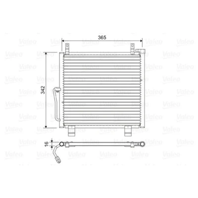Bilde av VALEO 822591 Kondensator uten tørker Aluminium 342