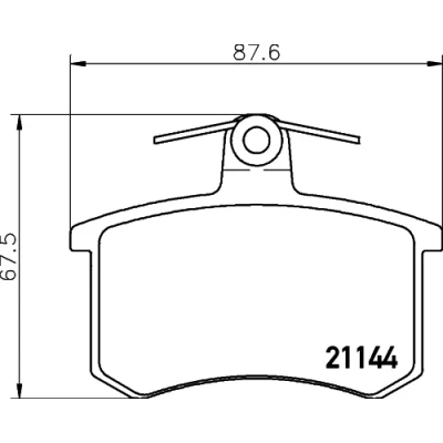 Bilde av HELLA 8DB 355 017 951 Bremseklosser ikke klargjort for slitasjeindikator med bremsecaliperskruer AUDI: A8 D2, A6 C4 Avant, A4 B5 Avant