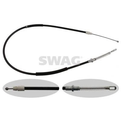 Bilde av SWAG 10 93 7273 Bremsekabel bak 1399 MERCEDES BENZ: Sprinter 5 T Van, VOLKSWAGEN: Crafter 30 35 Minibuss, 50 Flatvogn lastebil/Chassis
