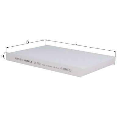 Bilde av MAHLE ORIGINAL LA 910 Kupéfilter Partikkelfilter, for motoruavhengig klimaanlegg 220,0 150 20,0