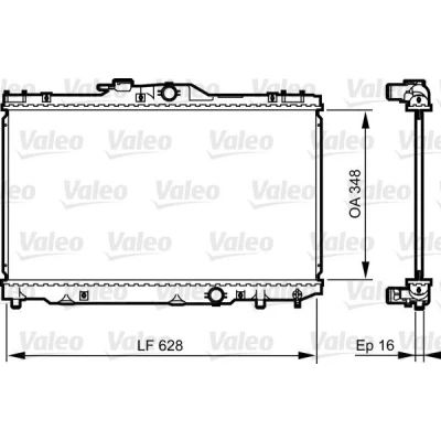 Bilde av VALEO 735415 Radiator Aluminium 349 628 16 uten kjølemiddelregulator Kjøleribber loddet