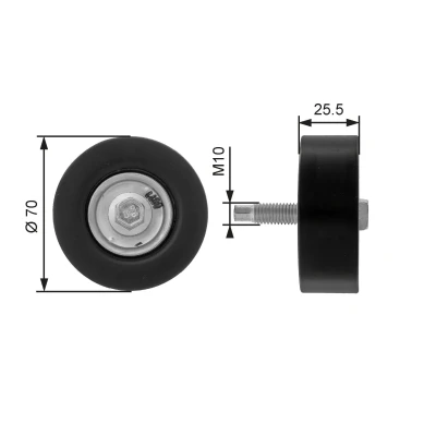 Bilde av GATES FleetRunner Micro V Kit T36200 Styrerulle FORD: Transit Connect Mk1 Van, Focus Hatchback