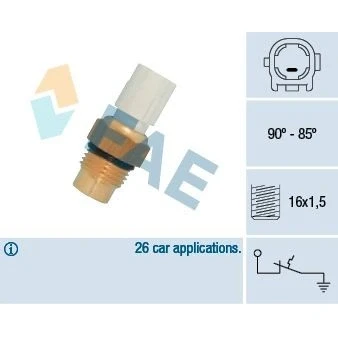 Bilde av Temperaturbryter, radiator ventilator, toyota, 1 010 700, 7M1 955 603 A, B, 603, 89428 12150, 12160, 94853091,