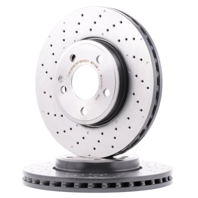 Bilde av BREMBO COATED DISC LINE 09.B436.51 Bremseskiver 295 28 5 perforert / ventilert belagt høy karbon med skruer MERCEDES BENZ: GLA, A Klasse
