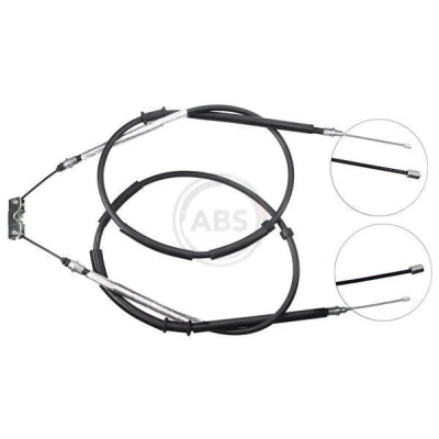 Bilde av A.B.S. K10025 Bremsekabel 1492, 1477 Trommelbrems for høyre/venstre ratt OPEL: Corsa D Hatchback