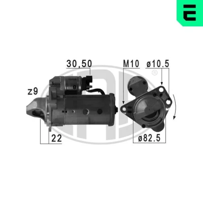 Bilde av ERA 220712A Starter 12 2,2 9 OPEL: Antara, CHEVROLET: Captiva