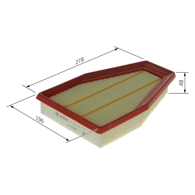 Bilde av BOSCH F 026 400 755 Luftfilter 48 196 278 Filterinnsats