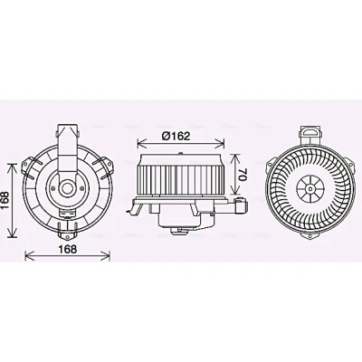 Bilde av PRASCO TO8743 Elektromotor, innendørsvifte 12