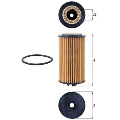 Bilde av MAHLE ORIGINAL OX 978D Oljefilter Filterinnsats OPEL: Insignia A Sports Tourer, Astra J Hatchback, Hatchback