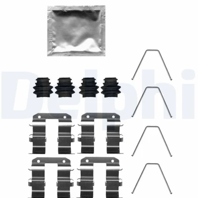 Bilde av DELPHI LX0739 Tibehørsett, skivebremse belegg KIA: SOUL 2, Optima / K5 Sportswagon, Sedan, HYUNDAI: Kona SUV