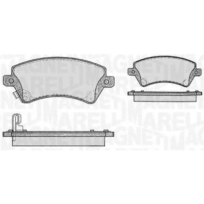 Bilde av MAGNETI MARELLI 363916060408 Bremseklosser med akustisk slitasjevarsel TOYOTA: Corolla IX Hatchback, Station Wagon, Sedan