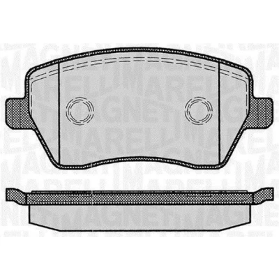 Bilde av MAGNETI MARELLI 363916060347 Bremseklosser RENAULT: Zoe, Kangoo II Express, Captur, MERCEDES BENZ: Citan Van, Tourer / Stasjonsvogn