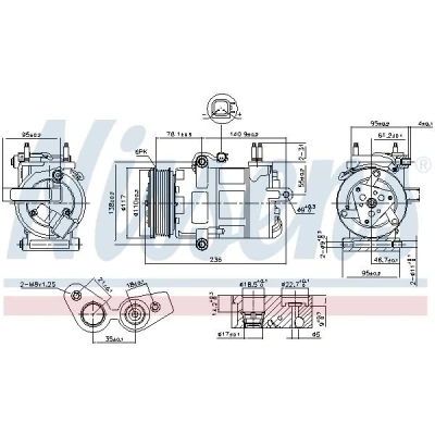 Bilde av NISSENS 890217 Kompressor VS16 12 PAG 46 R 134a