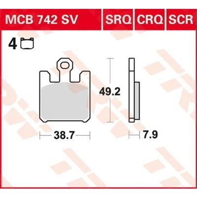 Bilde av TRW Hyper Carbon Racing MCB742CRQ Bremseklosser