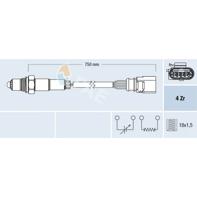 Bilde av FAE 77399 Lambdasonde VOLKSWAGEN: Tiguan I, Beetle Hatchback, Polo V SKODA: Yeti, AUDI: Q3