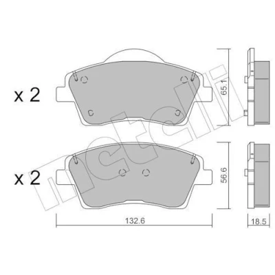 Bilde av METELLI 22 1249 0 Bremseklosser ekskl. slitasjevarselkontakt VOLVO: XC40
