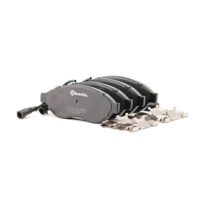 Bilde av BREMBO P 23 144 Bremseklosser inkl. slitasjevarselkontakt med bremsecaliperskruer tilbehør FIAT: Ducato III Flatvogn lastebil / Chassis