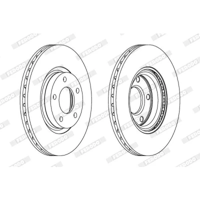 Bilde av FERODO PREMIER High Carbon DDF1312C Bremseskiver 300 25 5 ventilert belagt uten skruer MAZDA: 5, 3 Hatchback, Sedan