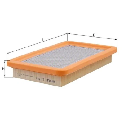 Bilde av MAHLE ORIGINAL LX 542 Luftfilter 40,0 164 258,5 Filterinnsats MAZDA: 626 V Stasjonsvogn, MX 5 2, Sedan