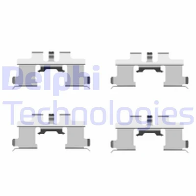 Bilde av DELPHI LX0444 Tibehørsett, skivebremse belegg SUZUKI: Ignis 2, i, MITSUBISHI: PEUGEOT: iOn Hatchback