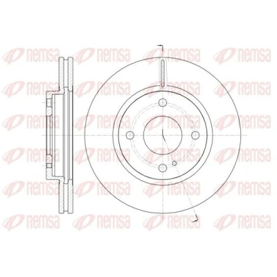 Bilde av REMSA 61299.10 Bremseskiver framaksel 257,9, 257,9 23 4 ventilert FORD: FIESTA 6