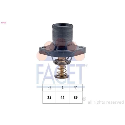 Bilde av FACET 7.8423 Termostat 89 Made in Italy OE Equivalent med tetning PEUGEOT: 307 CC, SW, 308 I Hatchback, CITROËN: C5 III Stasjonsvogn
