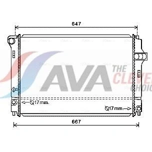 Bilde av PRASCO TO2700 Radiator Aluminium 600 411 16 Kjøleribber loddet
