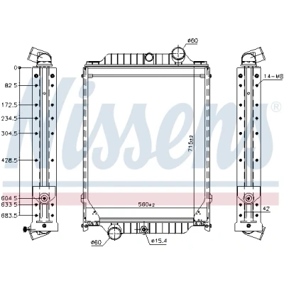 Bilde av Radiator NISSENS 606366