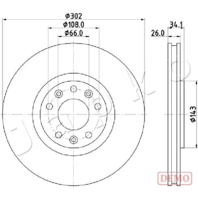 Bilde av JAPKO 600635C Bremseskiver 302 26,0 innvendig ventilert spraylakkert PEUGEOT: RCZ Coupé