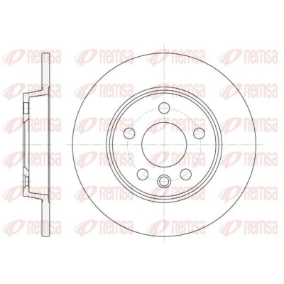 Bilde av REMSA 6558.00 Bremseskiver bakaksel 280, 280 12 5 fullt ut VOLKSWAGEN: Transporter 4 Bus,