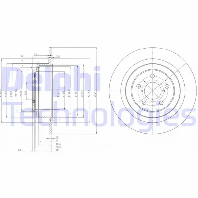 Bilde av DELPHI BG4154 Bremseskiver 290 10 5 fullt ut oljet ubehandlet uten hjullager, ABS sensorring SUBARU: Legacy 3, 3 Limousine