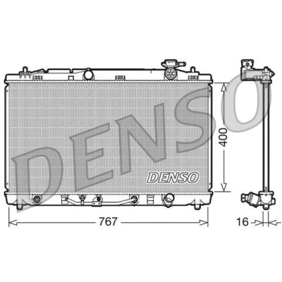 Bilde av DENSO DRM50030 Radiator Aluminium 400mm 767mm 16mm