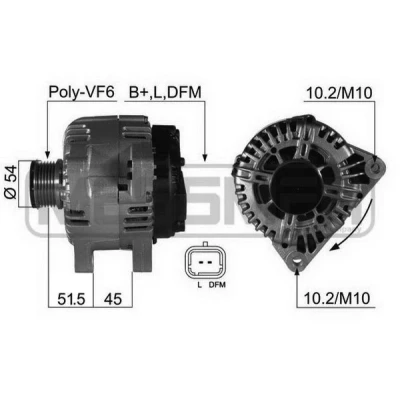 Bilde av Dynamo, citroën,fiat,lancia,peugeot, 31400 69K00, 5702 AR, E0, E1, E2, E3, 5705 AS, EX, EY,
