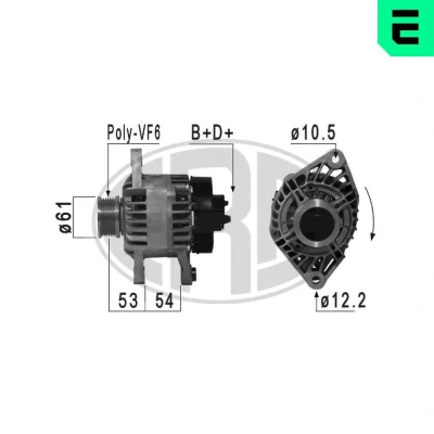 Bilde av ERA 210863A Dynamo 14V 85A