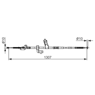 Bilde av BOSCH 1 987 482 902 Bremsekabel 1307, 1025 TOYOTA: RAV4 II SUV