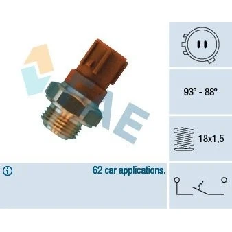 Bilde av Temperaturbryter, radiator ventilator, honda,rover, 16 109 302 80, 142 811 37760 P00 003, 004, 5087.57, 5087.62, 98 049