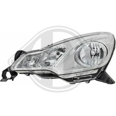 Bilde av DIEDERICHS 4006981 Frontlykter venstre H7/H7/H1 med motor for høydejustering hovedlys CITROËN: C3 II