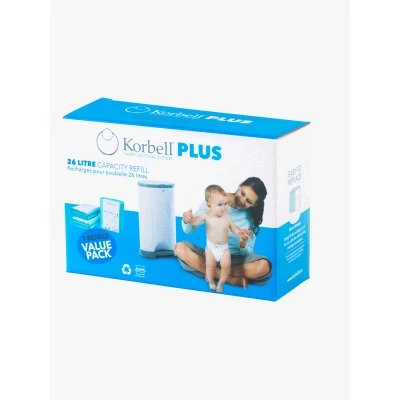 Bilde av Korbell PLUS Refill 3 pack Bleiebøtter &amp; Tilbehør