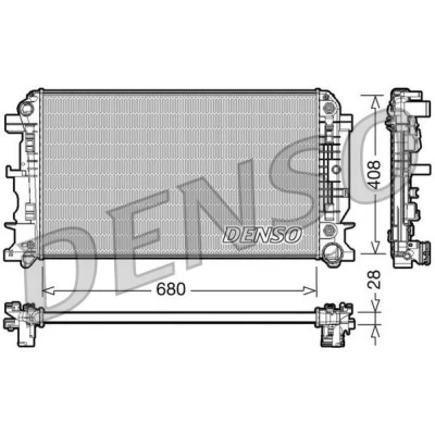 Bilde av DENSO DRM17044 Radiator Aluminium 680 408 28 MERCEDES BENZ: Sprinter 3.5 T Minibuss
