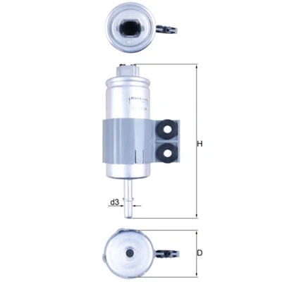Bilde av MAHLE ORIGINAL KL 510 Drivstoffilter ledningsfilter 10 HONDA: Accord 7 Limousine, CIVIC Hatchback