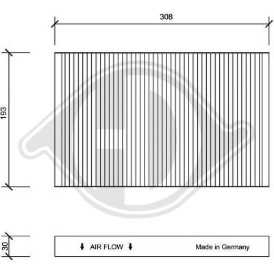 Bilde av DIEDERICHS DCI1029 Kupéfilter Karbonfilter 308 193 30 Climate AUDI: A6 C5 Avant, Allroad C5, C4 Avant