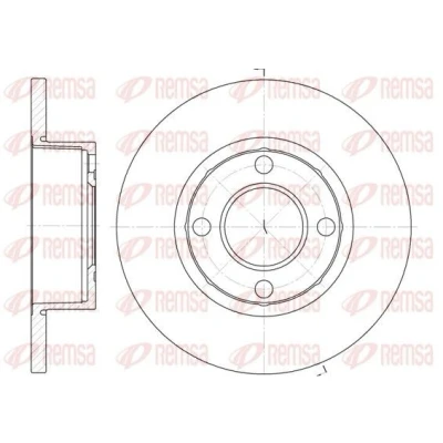Bilde av REMSA 6173.00 Bremseskiver framaksel 256, 256 13 4 fullt ut AUDI: 80 B4 Sedan, 90 B3, Avant