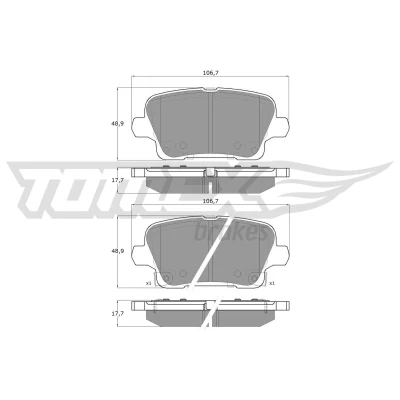 Bilde av TOMEX brakes TX 19 12 Bremseklosser bakaksel inkl. slitasjevarselkontakt med tilbehør OPEL: Insignia B Sports Tourer, Grand Sport