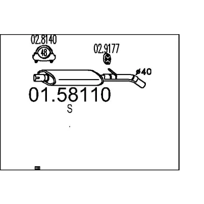Bilde av Midtre eksospotte MTS 01.58110