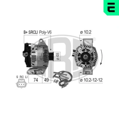 Bilde av ERA 210434A Dynamo 14V 90A FORD: FIESTA 5