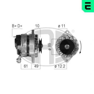 Bilde av ERA 210313A Dynamo 14V 65A CITROËN: C25 Flatvogn lastebil/Chassis, FIAT: Ducato I lastebil/Chassis