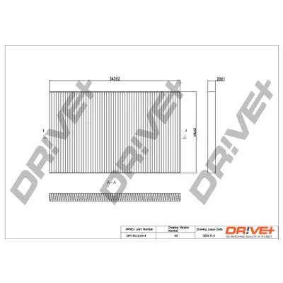 Bilde av Dr!ve+ DP1110.12.0114 Kupéfilter Partikkelfilter 343 213 20 AUDI: A6 C5 Avant, C4 Sedan